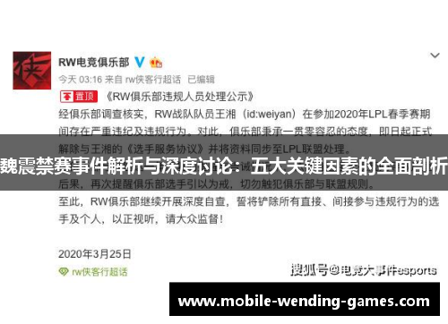 魏震禁赛事件解析与深度讨论：五大关键因素的全面剖析