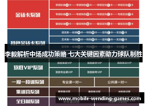 李毅解析中场成功策略 七大关键因素助力球队制胜