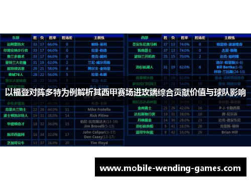 以福登对阵多特为例解析其西甲赛场进攻端综合贡献价值与球队影响